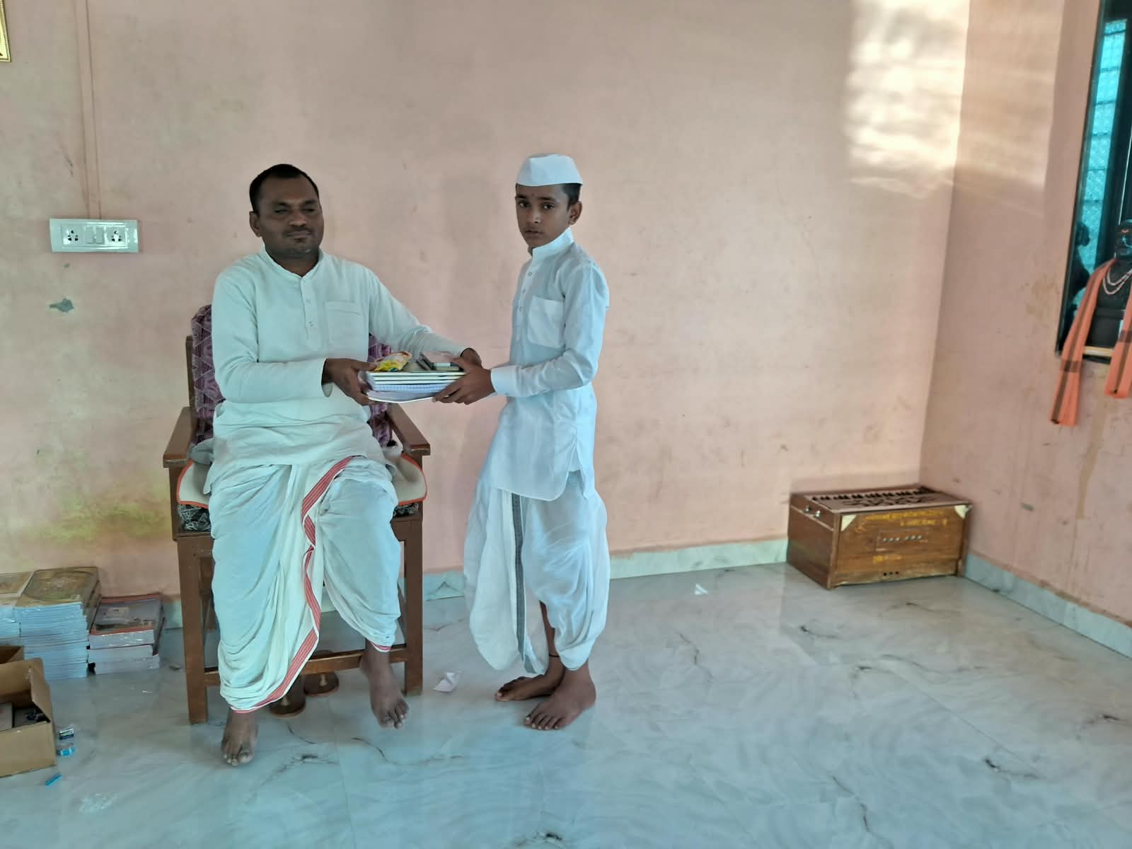 Books handed over to a student